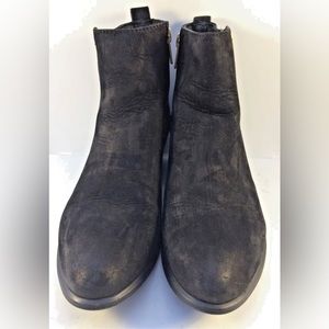 Steve Madden Black Leather Nadine1 Quilted Ankle Booties Womens Size US 8M